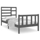 Bedframe Massief Hout Grijs 75X190 Cm 2Ft6 Small Single