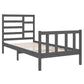 Bedframe Massief Hout Grijs 75X190 Cm 2Ft6 Small Single