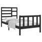 Bedframe Massief Hout Zwart 90X190 Cm 3Ft Single