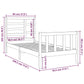 Bedframe Massief Hout Zwart 90X190 Cm 3Ft Single