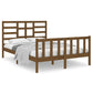 Bedframe Massief Hout Honingbruin 135X190 Cm 4Ft6 Double