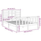 Bedframe Massief Hout Honingbruin 135X190 Cm 4Ft6 Double