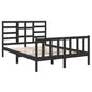 Bedframe Massief Hout Zwart 140X190 Cm