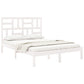 Bedframe Massief Hout Wit 120X190 Cm 4Ft Small Double