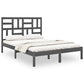 Bedframe Massief Hout Grijs 140X190 Cm
