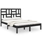 Bedframe Massief Hout Zwart 140X190 Cm