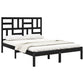 Bedframe Massief Hout Zwart 140X190 Cm
