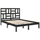 Bedframe Massief Hout Zwart 140X190 Cm