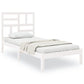 Bedframe Massief Hout Wit 100X200 Cm