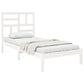 Bedframe Massief Hout Wit 100X200 Cm