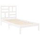 Bedframe Massief Hout Wit 100X200 Cm