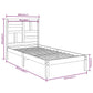 Bedframe Massief Hout Wit 100X200 Cm