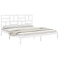 Bedframe Massief Hout Wit 200X200 Cm