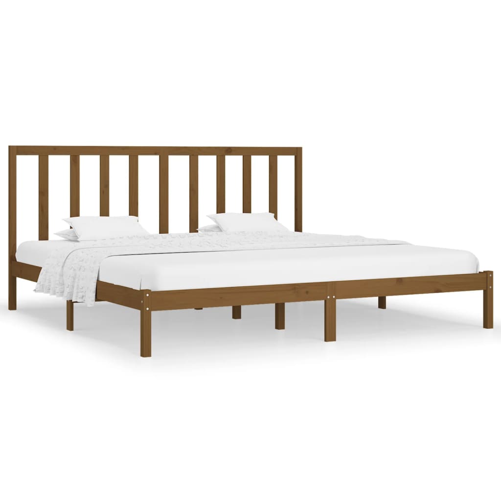 Bedframe Grenenhout Honingbruin 180X200 Cm 6Ft Super King