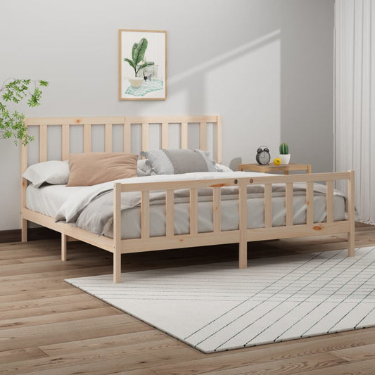 Bedframe Massief Grenenhout 200X200 Cm