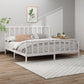 Bedframe Massief Grenenhout Wit 200X200 Cm