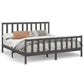 Bedframe Massief Grenenhout Grijs 200X200 Cm