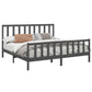 Bedframe Massief Grenenhout Grijs 200X200 Cm