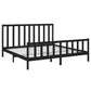 Bedframe Massief Grenenhout Zwart 200X200 Cm
