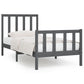 Bedframe Massief Hout Grijs 90X200 Cm