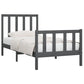 Bedframe Massief Hout Grijs 90X200 Cm