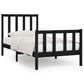 Bedframe Massief Hout Zwart 90X200 Cm