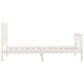 Bedframe Massief Hout Wit 100X200 Cm