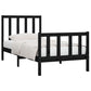 Bedframe Massief Hout Zwart 100X200 Cm