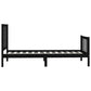 Bedframe Massief Hout Zwart 100X200 Cm