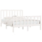 Bedframe Massief Hout Wit 120X200 Cm