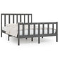 Bedframe Massief Hout Grijs 120X200 Cm
