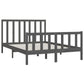 Bedframe Massief Hout Grijs 120X200 Cm
