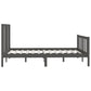 Bedframe Massief Hout Grijs 120X200 Cm