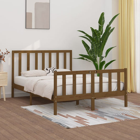 Bedframe Massief Hout Honingbruin 120X200 Cm