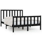 Bedframe Massief Hout Zwart 120X200 Cm