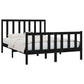 Bedframe Massief Hout Zwart 120X200 Cm