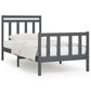 Bedframe Massief Grenenhout Grijs 90X200 Cm