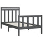 Bedframe Massief Grenenhout Grijs 90X200 Cm