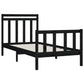 Bedframe Massief Grenenhout Zwart 90X200 Cm