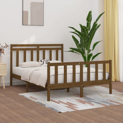 Bedframe Massief Grenenhout Honingbruin 120X200 Cm