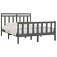 Bedframe Massief Grenenhout Grijs 140X200 Cm
