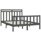Bedframe Massief Grenenhout Grijs 140X200 Cm