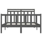 Bedframe Massief Grenenhout Grijs 140X200 Cm