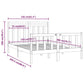 Bedframe Massief Grenenhout Wit 150X200 Cm 5Ft King Size