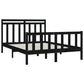Bedframe Massief Grenenhout Zwart 150X200 Cm 5Ft King Size