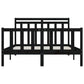 Bedframe Massief Grenenhout Zwart 150X200 Cm 5Ft King Size