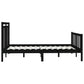 Bedframe Massief Grenenhout Zwart 150X200 Cm 5Ft King Size