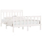 Bedframe Massief Grenenhout Wit 160X200 Cm