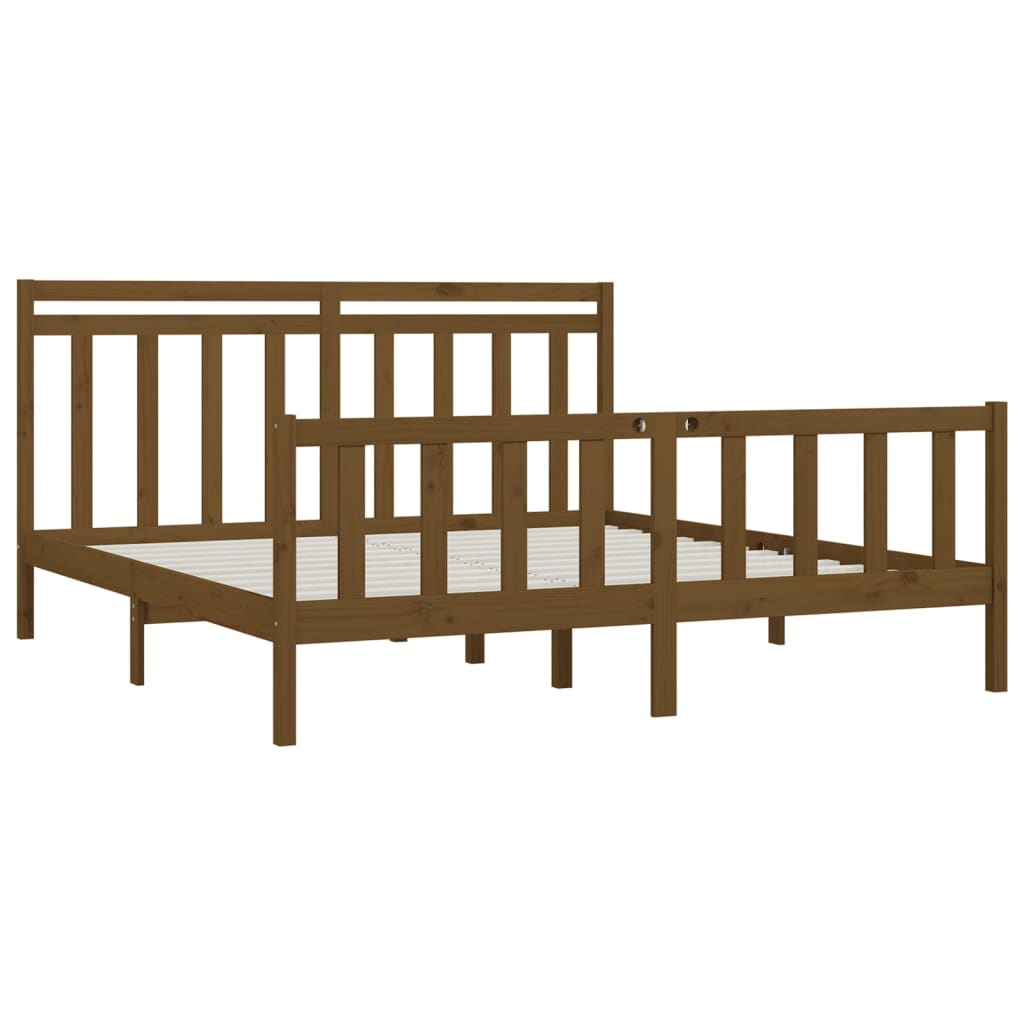 Bedframe Grenenhout Honingbruin 180X200 Cm 6Ft Super King