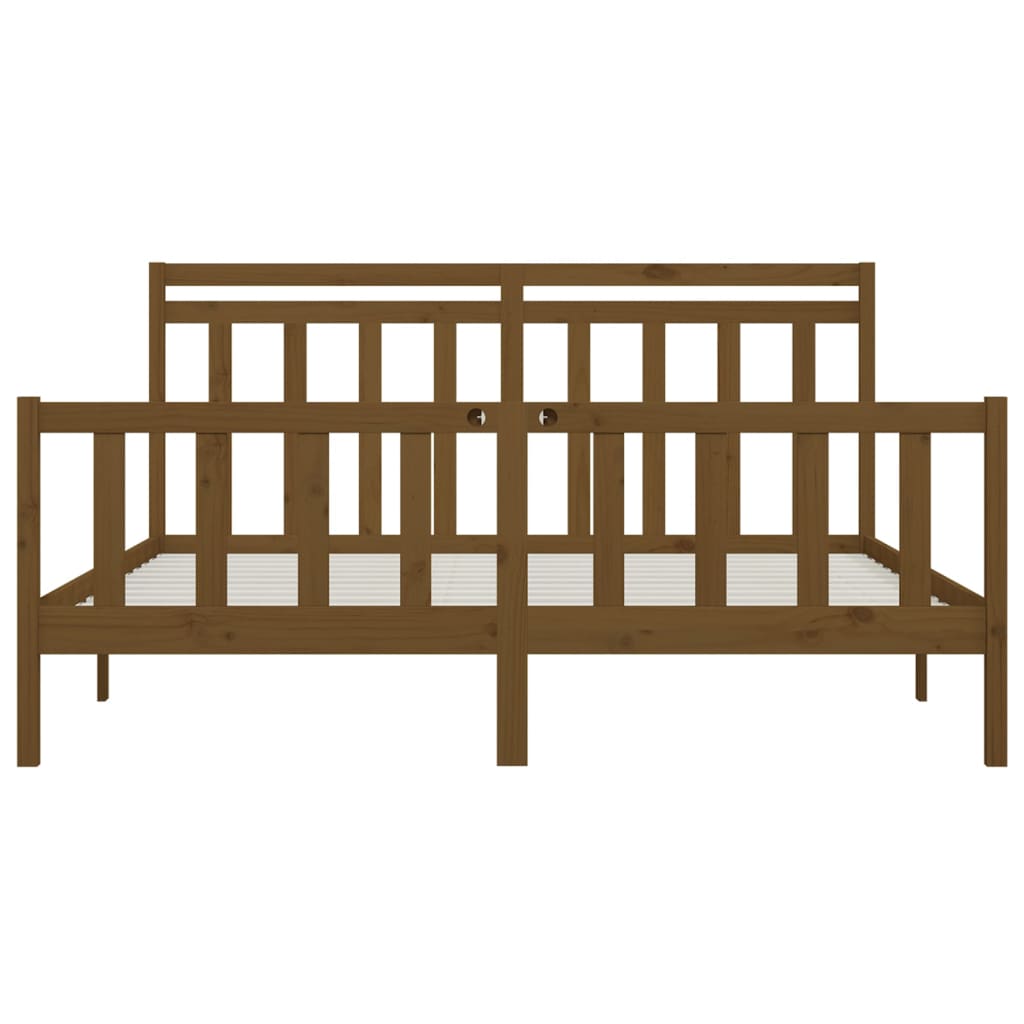 Bedframe Grenenhout Honingbruin 180X200 Cm 6Ft Super King